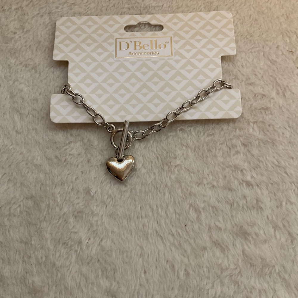 Silver Heart Toggle Necklace